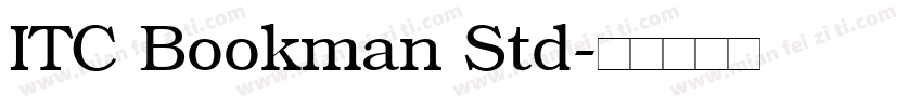 ITC Bookman Std字体转换